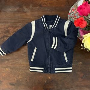 BabyGAP Navy Bomber Varsity Toddler Jacket Sz 3T
